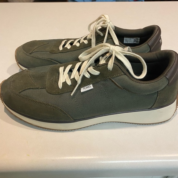 TOMS WYNDON NWOT Sneaker Jogger Waffle Green Rubber Bottom Mens Size 11.5 - Picture 8 of 16